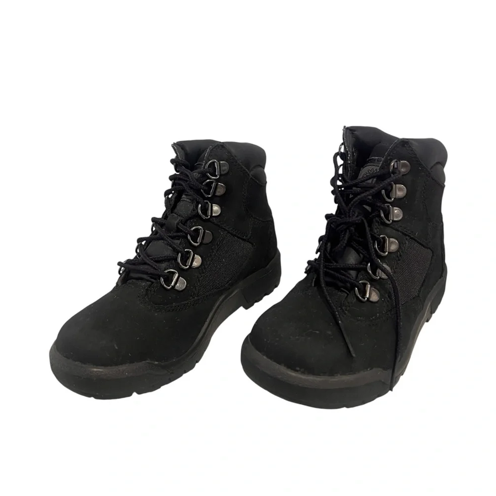 TIMBERLAND KIDS | 6inch black suede  boots boys size 13.5